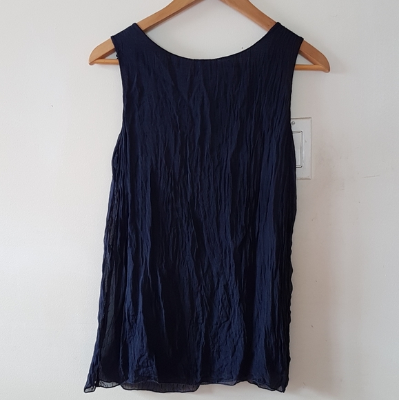Carla Conti 100% Silk Sleeveless Top - Picture 2 of 3